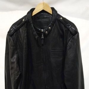 Roundtree & Yorke Men's Black Leather Jacket XL